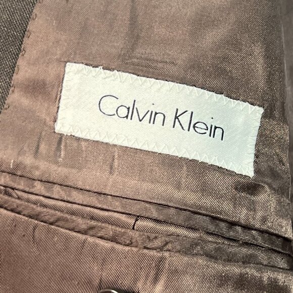 Calvin Klein Brown Sport Suit Jacket Blazer 42 R Wool - Picture 2 of 7
